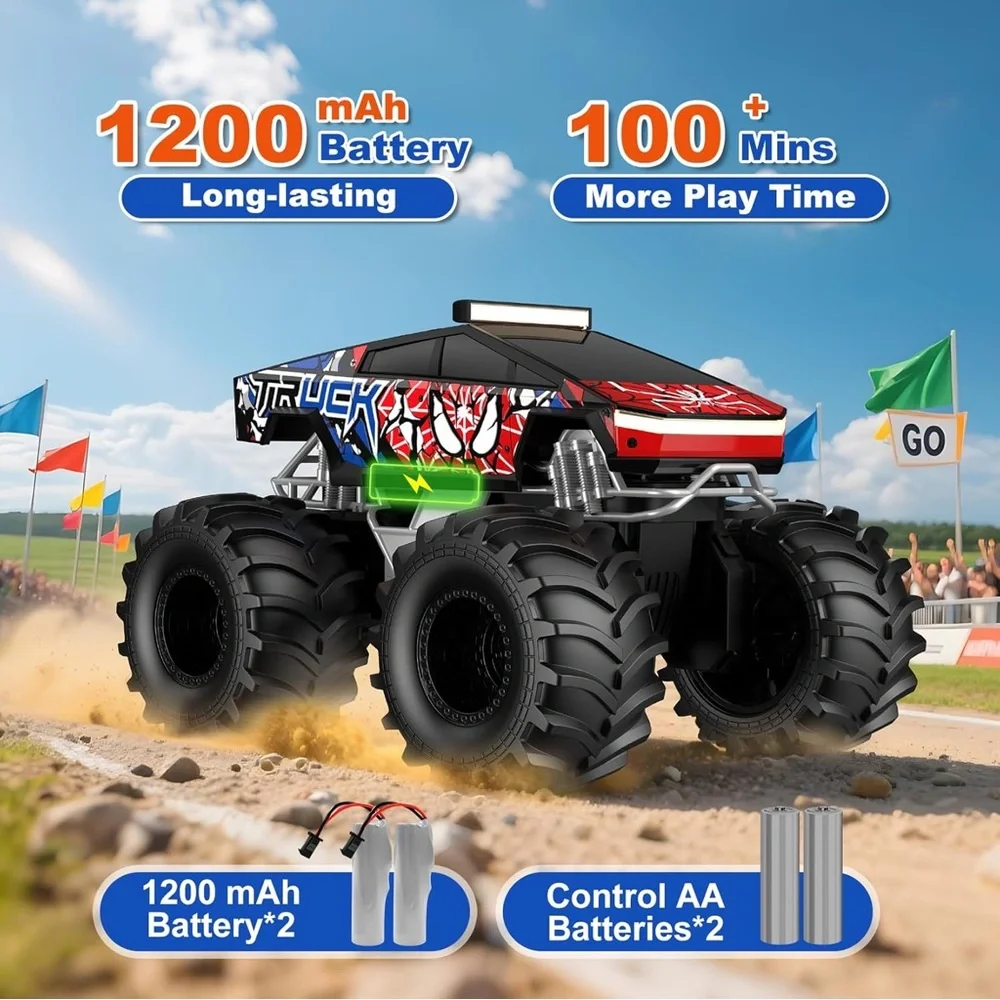 Amphibious Spiderman Remote Control Monster Truck Toy - Red and Black NIB